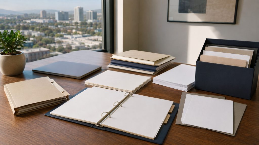 Organized blank financial records prepared for an EB-5 source of funds review