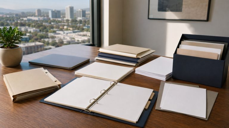Organized blank financial records prepared for an EB-5 source of funds review